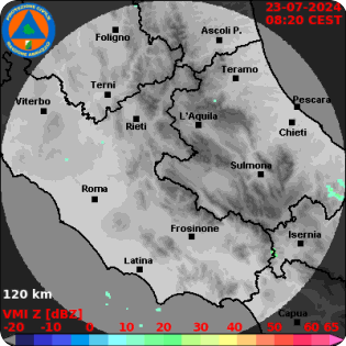 Meteo Radar Centro Italia mercoledì 26